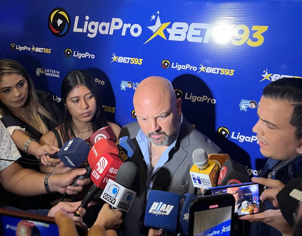 img 5440 1 La Ligapro 2023 cambia de nombre y ahora se llamará LIGAPRO BET593. La casa de apuestas @bet593oficial será el sponsor principal de la liga ecuatoriana de fútbol con un contrato millonario que será por 5 años y se estima que supera los 15millones de dólares.