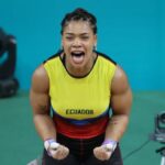 6535d65800a81.r d.600 481 3763 Angie Palacios nuestra pesista ecuatoriana ganó como mejor halterista en a division 71 Kg. Sumando un total de 253 Kg levantados teniendo un arranque de 118 y 135 en envión así se pudo proclamar ganadora de la Medalla de Oro dentro de los Juegos Panamericanos de Santiago 2023.