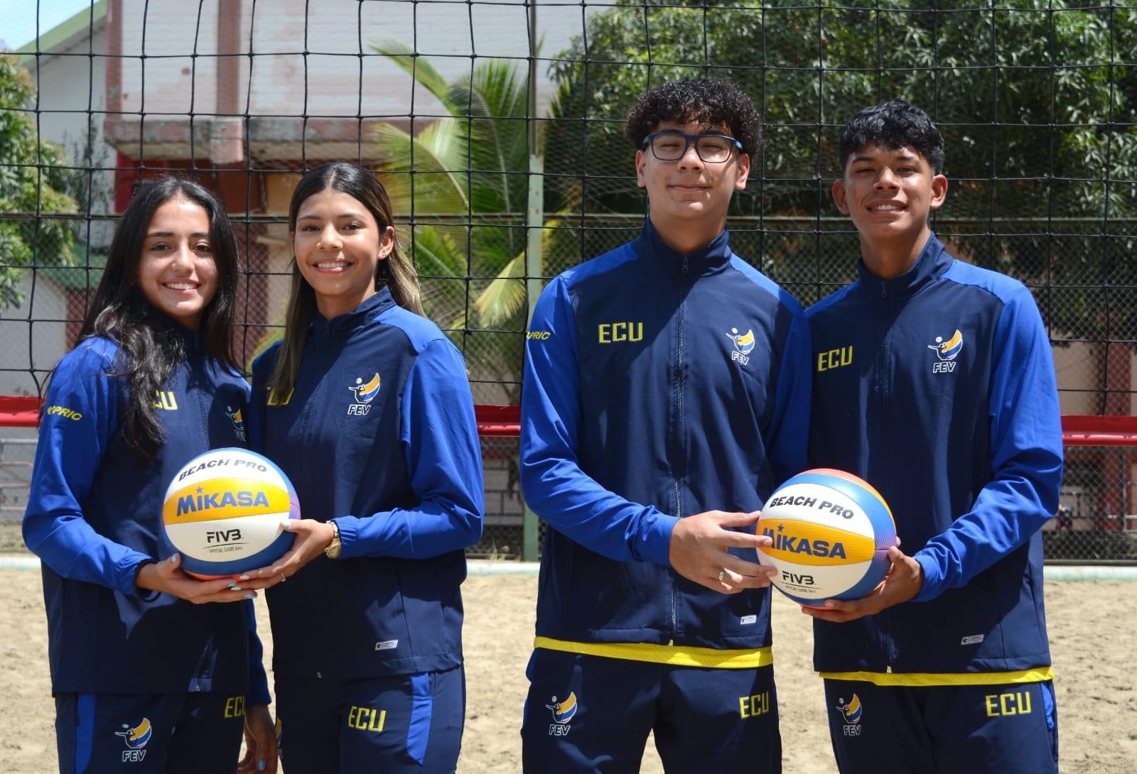 img 6638 1 La selección ecuatoriana de voleibol playa viaja a Uruguay para competir en la Primera Etapa del Circuito Sudamericano U19, en busca de clasificar al Mundial 2024. Dos duplas representarán al equipo tricolor en esta emocionante competencia en Paso de los Toros.