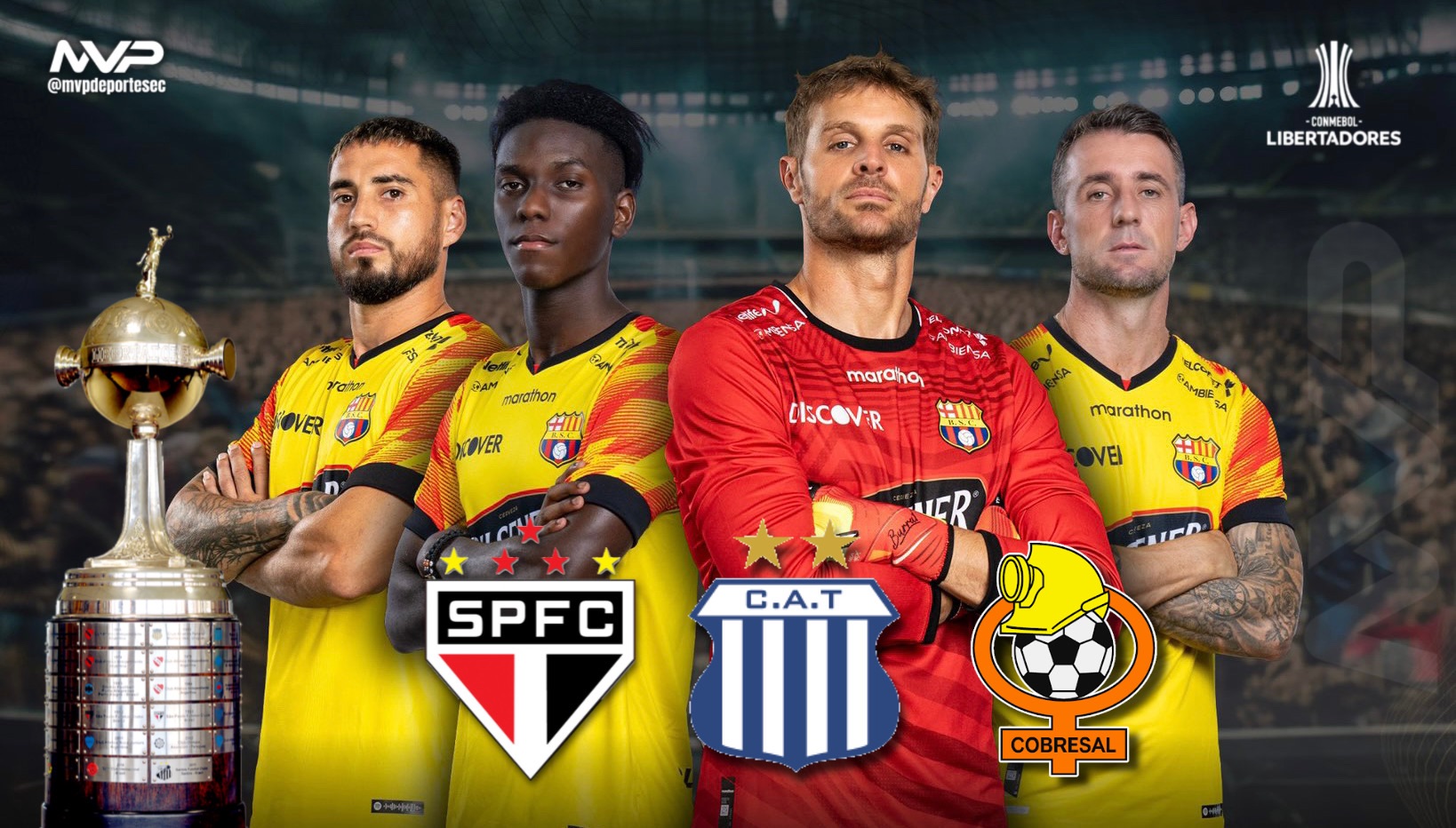 4a3f43b1 57c0 40ee 88a1 c940fd64f761 1 Descubre los rivales del Barcelona SC en la Conmebol Libertadores 2024 y la ruta hacia la gloria que deberá seguir. São Paulo, Talleres de Córdoba y Cobresal serán los equipos a enfrentar en esta emocionante edición. ¡No te pierdas ningún detalle!