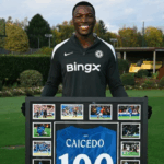 image 28 El mediocampista ecuatoriano Moisés Caicedo fue homenajeado por el Chelsea FC tras alcanzar la cifra de 100 partidos disputados con el club londinense, un hito que refleja su constancia, entrega y protagonismo en la Premier League.