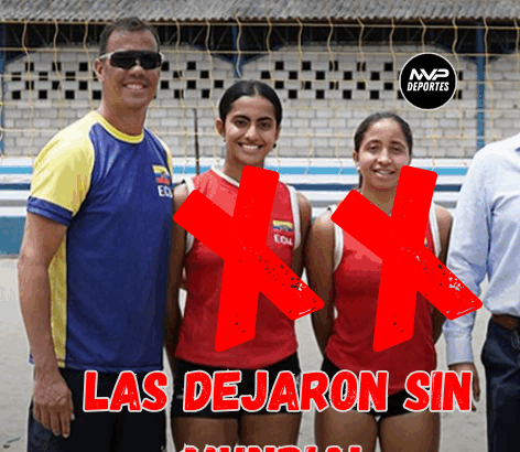 x La Federación Internacional de Voleibol (FIVB) confirmó en su página oficial que la dupla ecuatoriana conformada por Isabel Loayza y Raphaela Espinoza fue dada de baja del Mundial Sub-21 de Beach Volley, que se disputa en Puebla, México 🇲🇽.
