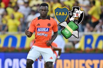 Marino Hinestroza no iria a Boca Juniors y este se El extremo Marino Hinestroza se aleja de Boca Juniors para aterrizar en el Brasileirao, atraído por una oferta económica superior en Vasco da Gama.