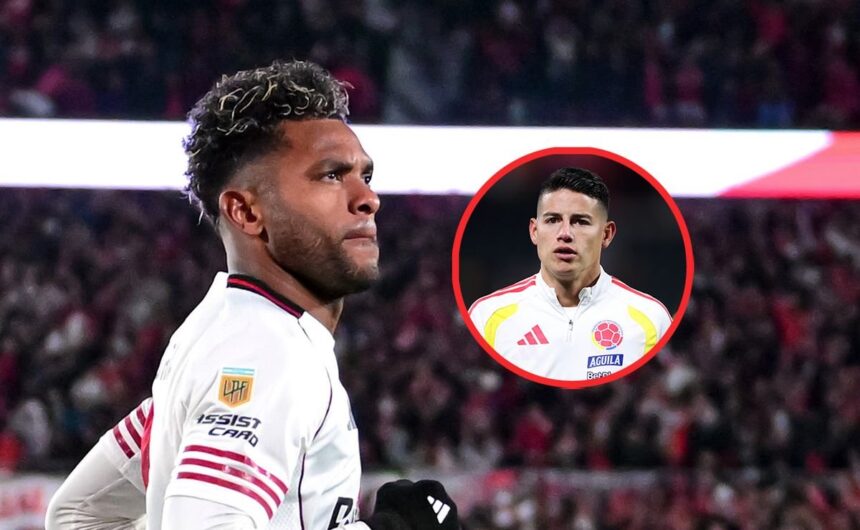 A Miguel Borja le preguntaron si estaba vetado de El delantero Miguel Ángel Borja rompió el silencio sobre su ausencia en la Selección Colombia y los rumores de un supuesto veto por parte de James Rodríguez.