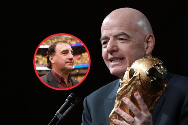 Delante del presidente de AFA FIFA le hizo un ped Gianni Infantino, presidente de la FIFA, sorprendió al DT de Colombia con una exigencia máxima para la próxima Copa del Mundo durante un encuentro oficial.