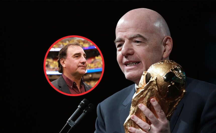 Delante del presidente de AFA FIFA le hizo un ped Gianni Infantino, presidente de la FIFA, sorprendió al DT de Colombia con una exigencia máxima para la próxima Copa del Mundo durante un encuentro oficial.