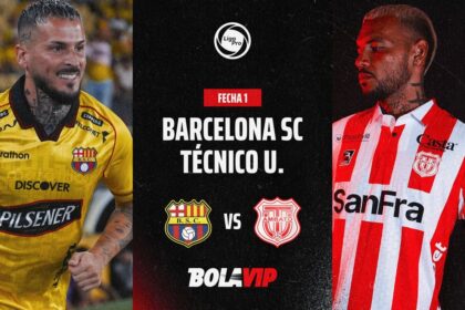 EN VIVO Y GRATIS Barcelona SC vs Tecnico Universi Siga el desarrollo del partido entre Barcelona SC y Técnico Universitario por la primera fecha de la LigaPro en el Estadio Monumental.