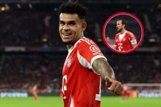 Harry Kane necesita la ayuda de Luis Diaz para rom El delantero inglés Harry Kane busca batir la marca histórica de Robert Lewandowski en el Bayern Múnich con el apoyo del talento de Luis Díaz.