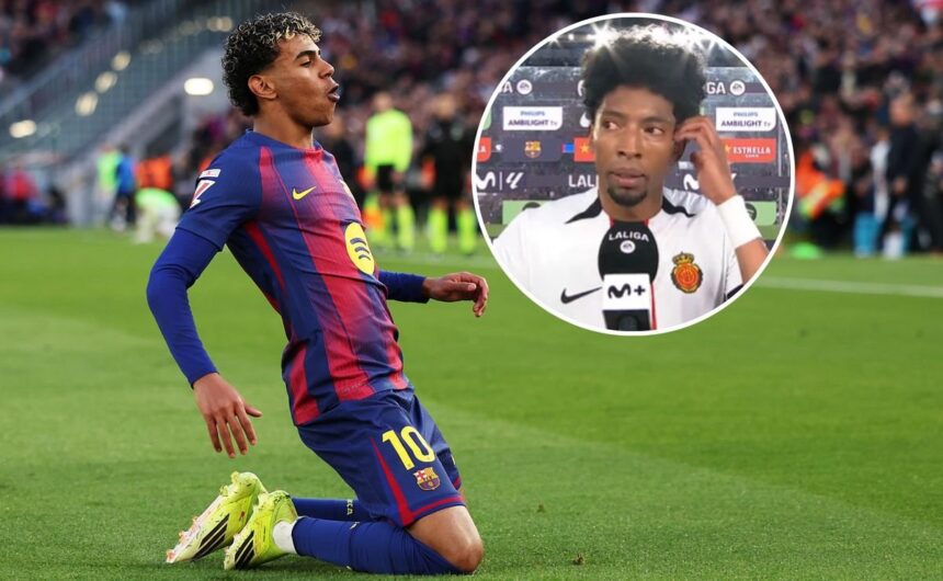 La insolita declaracion de Johan Mojica tras la de Pese a la goleada 3-0 sufrida por el Mallorca, Johan Mojica destacó su duelo individual ante la joya azulgrana Lamine Yamal.