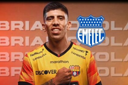 Ni Emelec ni Aucas El equipo que va por el fichaj El volante Brian Oyola se encamina a Barcelona SC. Pese al interés de Emelec y Aucas, el jugador del Delfín SC vestiría la camiseta amarilla este 2024.