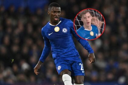 VIDEO El viral gesto de Moises Caicedo despues d El volante ecuatoriano Moisés Caicedo no ocultó su asombro tras una clara ocasión desperdiciada por Cole Palmer en el ataque del Chelsea.