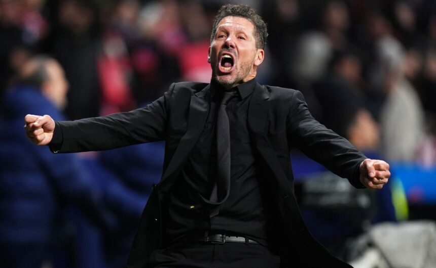 Atletico de Madrid quedo a un paso de ser campeon El estratega argentino Diego Simeone se encuentra a las puertas de sumar un nuevo trofeo a la vitrina del Atlético de Madrid en esta temporada.