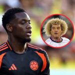 Conmocion en Colombia Jhon Duran llama a El Pibe El atacante Jhon Durán calificó a Carlos 'El Pibe' Valderrama como un "jugador retirado" tras los rumores de conflictos internos en la Selección de Colombia.