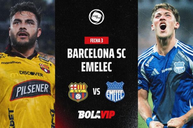 EN VIVO Y GRATIS Barcelona SC vs Emelec por la fe Siga las incidencias del Clásico del Astillero entre Barcelona SC y Emelec por la tercera fecha de la LigaPro, el duelo más esperado del fútbol ecuatoriano.