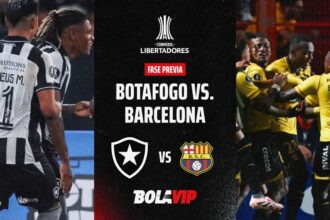 EN VIVO Y GRATIS Botafogo vs. Barcelona por la fas Barcelona SC busca sellar su clasificación a la fase de grupos enfrentando a Botafogo en un choque electrizante por la Fase 3 de la Copa Libertadores.