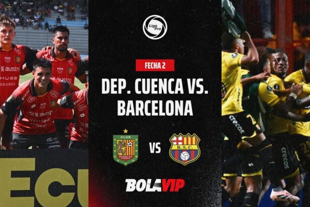 EN VIVO Y GRATIS Deportivo Cuenca vs. Barcelona po Sigue el minuto a minuto del emocionante duelo entre el 'Expreso Austral' y el 'Ídolo' por la segunda jornada del fútbol ecuatoriano. ¡No te lo pierdas!