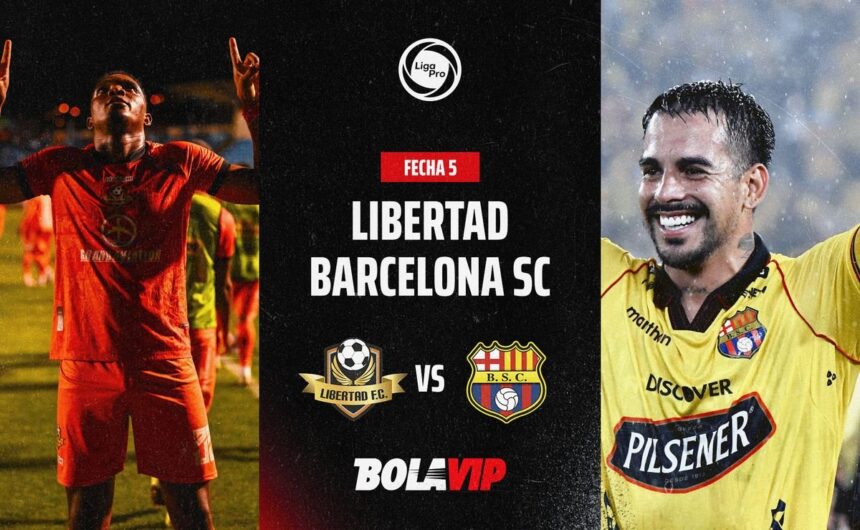 EN VIVO Y GRATIS Libertad vs Barcelona SC por la Barcelona SC visita a Libertad en Loja buscando tres puntos vitales en la LigaPro. Entérate de los pormenores de este emocionante encuentro.