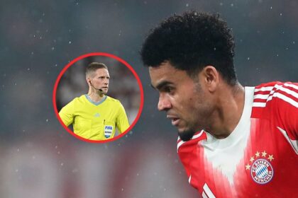 Luis Diaz directo contra el arbitro de Atalanta v Luis Díaz estalla en redes sociales tras el penal no sancionado por Espen Eskas en el duelo entre Atalanta y Bayern, compartiendo pruebas del error arbitral.