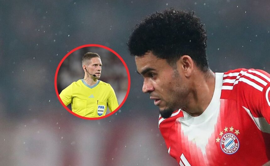 Luis Diaz directo contra el arbitro de Atalanta v Luis Díaz estalla en redes sociales tras el penal no sancionado por Espen Eskas en el duelo entre Atalanta y Bayern, compartiendo pruebas del error arbitral.