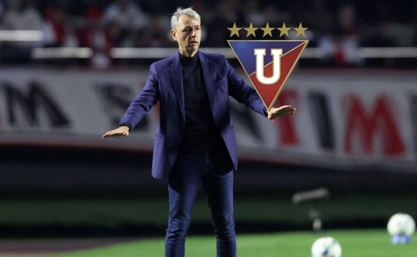Tiago Nunes estaria en riesgo en Liga de Quito si La continuidad de Tiago Nunes como estratega de Liga de Quito está bajo la lupa. El DT brasileño necesita victorias urgentes para asegurar su permanencia.